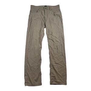 Prana Brion II Slim Hiking Pants Stretch 34x32 Mens Beige Trail Outdoors Fishing